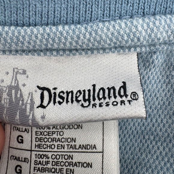Disneyland Resort Mens Size L Light Blue Mickey Mouse Embroidered Polo Shirt - Picture 8 of 11